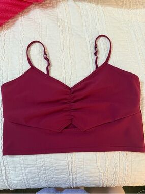 Old Navy Ruched Bralette Cami - Burgundy